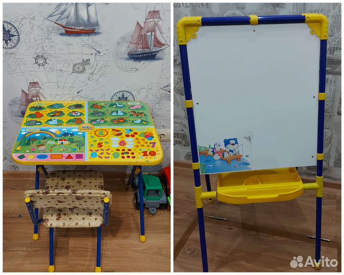 Мольберт и стол со стульчиком