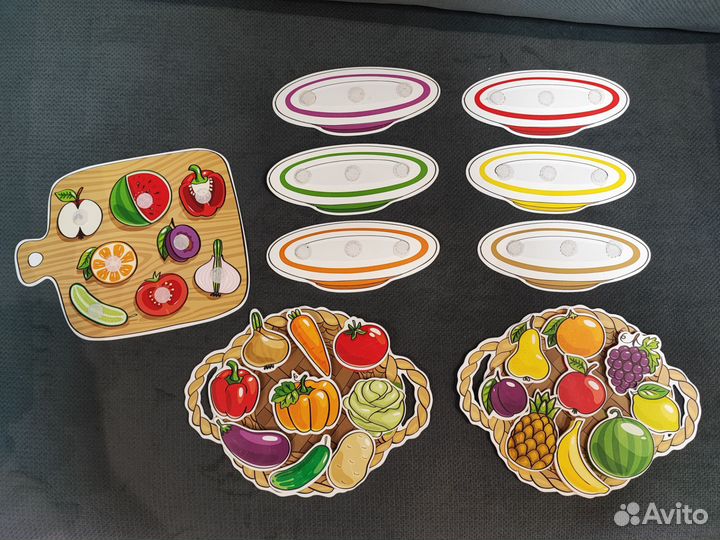 Овощи и фрукты на липучках