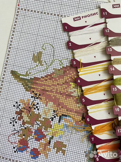 Набор для вышивки крестом Риолис «Осень. Дача»