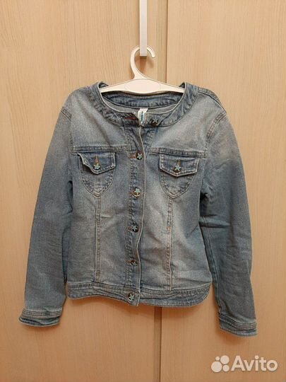 Джинсовая куртка р-р 146, джинсы р-р 140 и 152