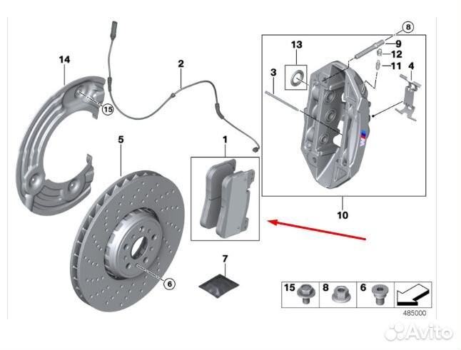 34107886853 Колодки на BMW 34108746107