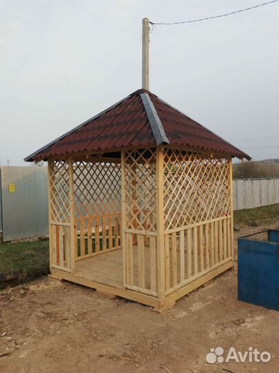 Стол с лавочками так же под заказ построим все