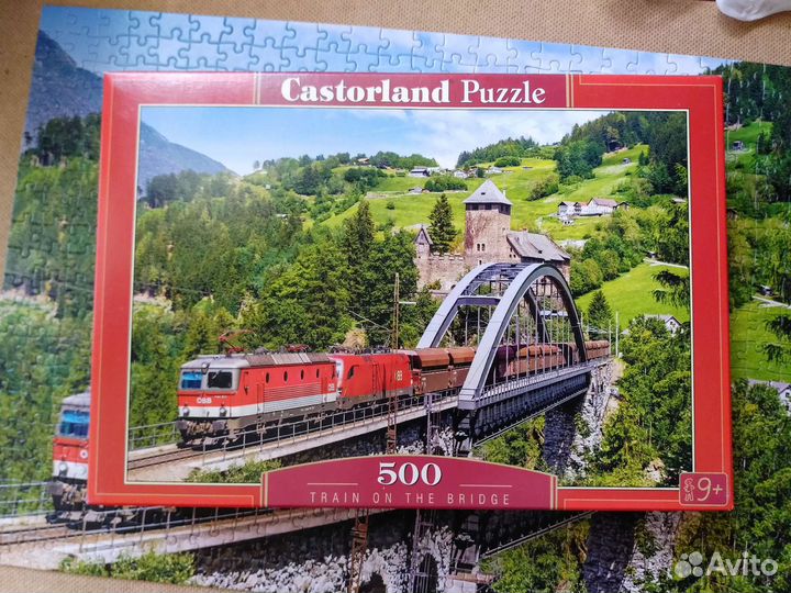 Пазл 500. Поезд на мосту