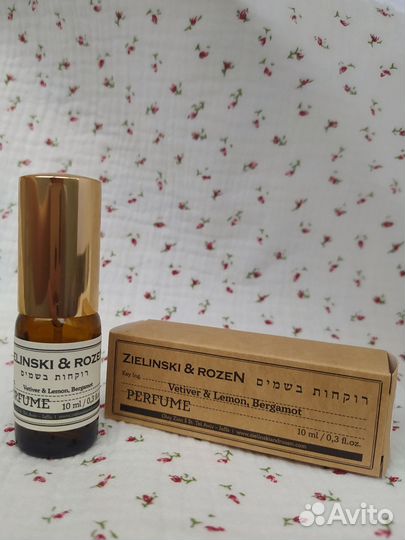 Духи Zielinski rozen vetiver & lemon, bergamot