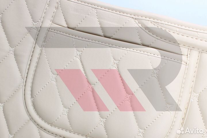 Ковры салона 3D Leхus LX470 LH Бежевые с золотой