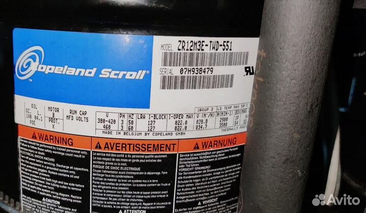 Компрессор Copeland ZR12M3E-TWD-551