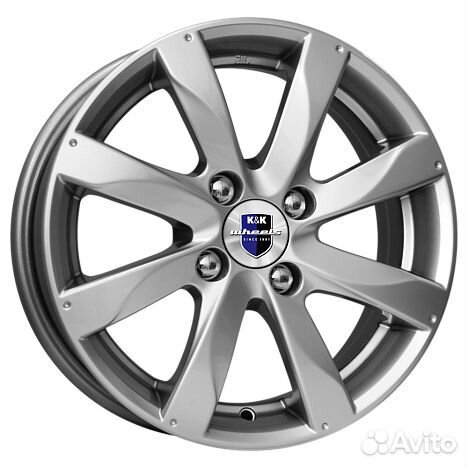 K&K Джемини : 6x15 4*100 Et:45 Dia:54,1 Дарк платинум