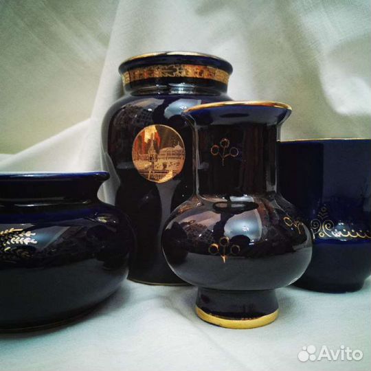 Вазы фарфоровые кобальт (лфз, etc.)