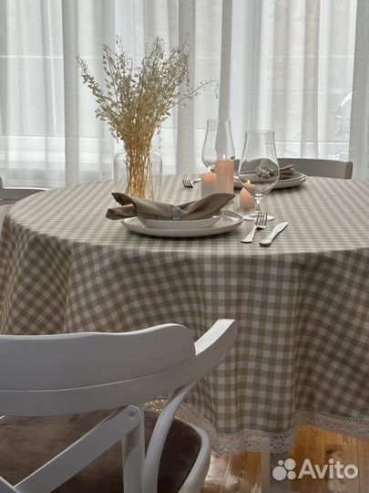 Скатерть с дорожкой водоотталкивающая