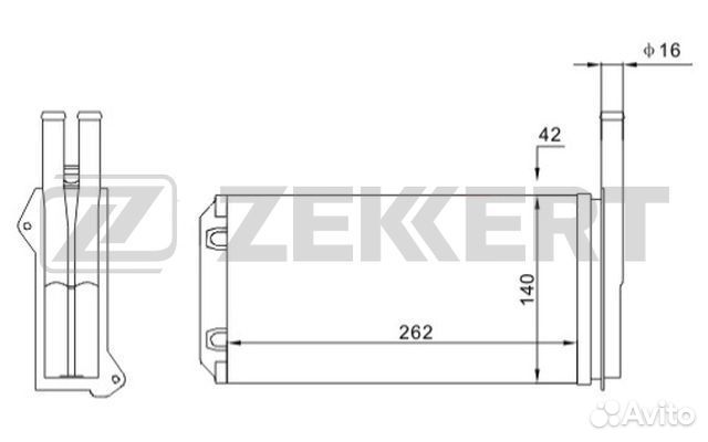 Радиатор двс Ford Escort 1990- MK5008 V-VII