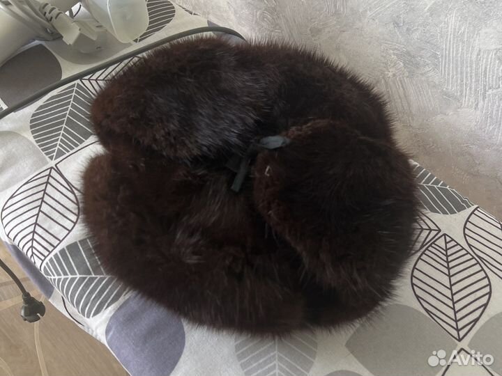 Норковая шапка мужская ушанка