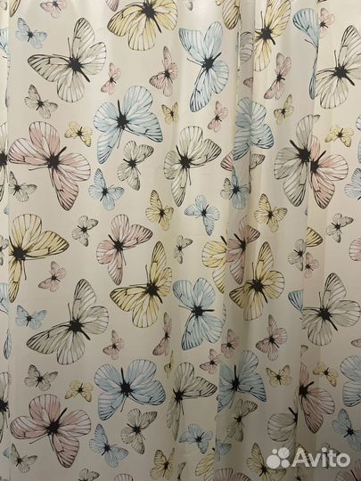 Штора для ванной с карнизом