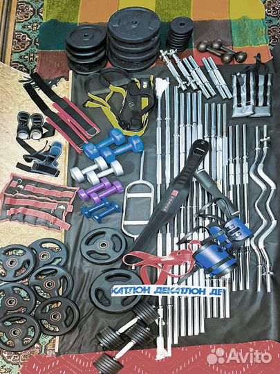 Грифы 28мм и олимпийские (50мм), блины, гантели