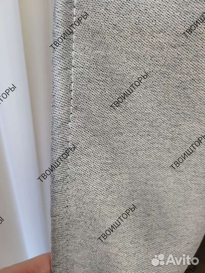 Шторы блэкаут под лен кашемир серые