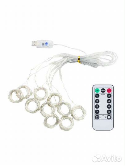 Гирлянда штора 3х3