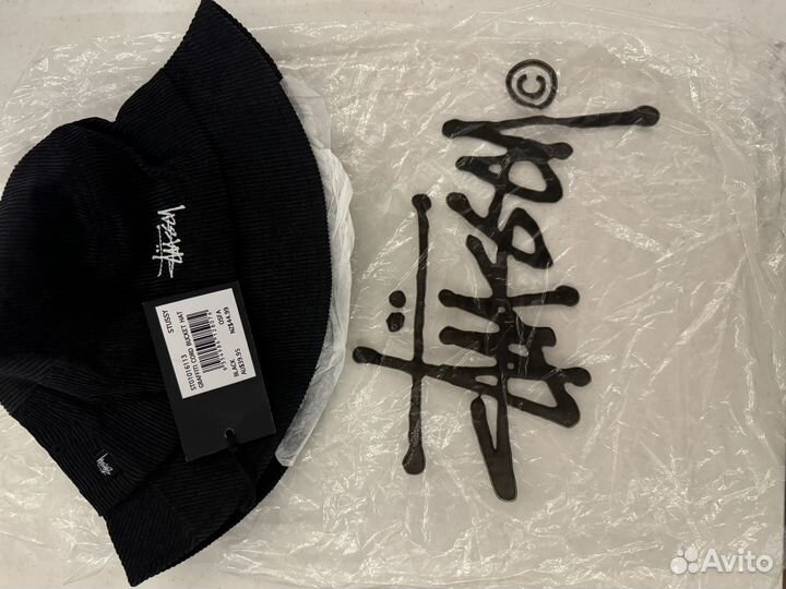 Панама stussy вельветовая графит