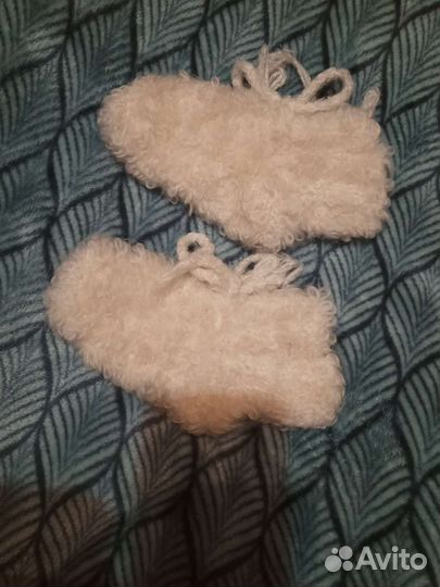 Махеровые носочки-пинеточки на 8-12 месяцев