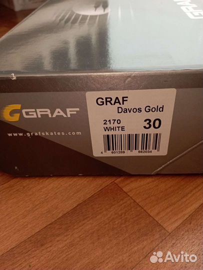 Коньки фигурные Graf Davos Gold 30 размер