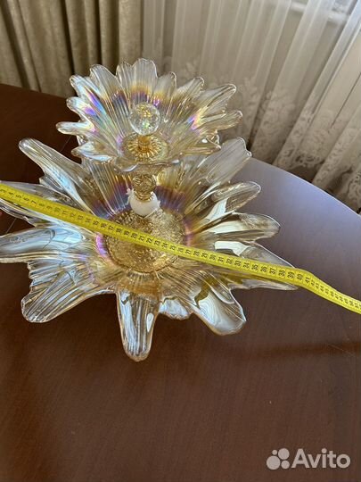 Ваза фруктовница Cevik group цветное стекло италия