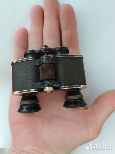 Редкий бинокль carl zeiss 3-крат.номерной 1918 год