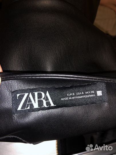 Куртка кожаная женская весна Zara