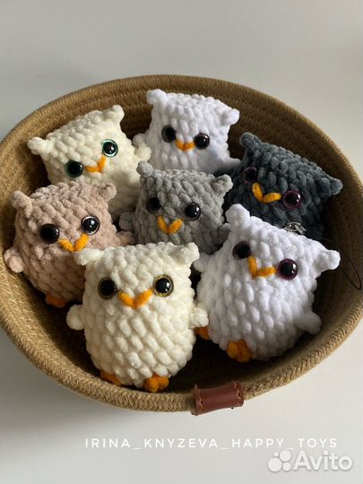 Вязаные игрушки, совята