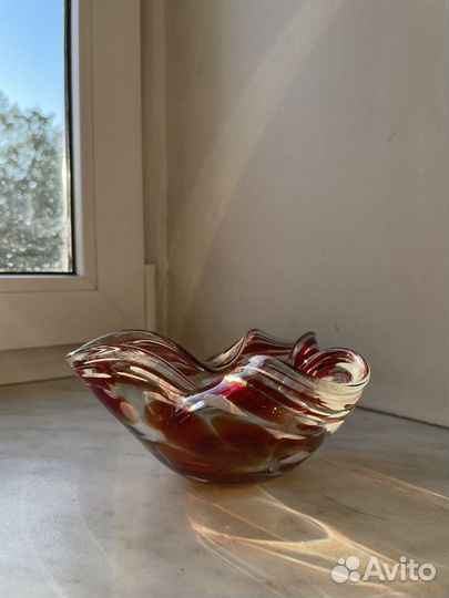 Чешское стекло ваза