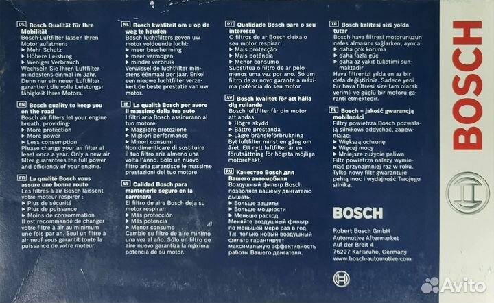 Воздушный фильтр Bosch 1987429187