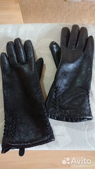 Перчатки кожаные женские новые
