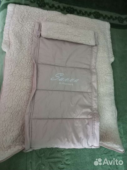 Зимний конверт в коляску на овчине