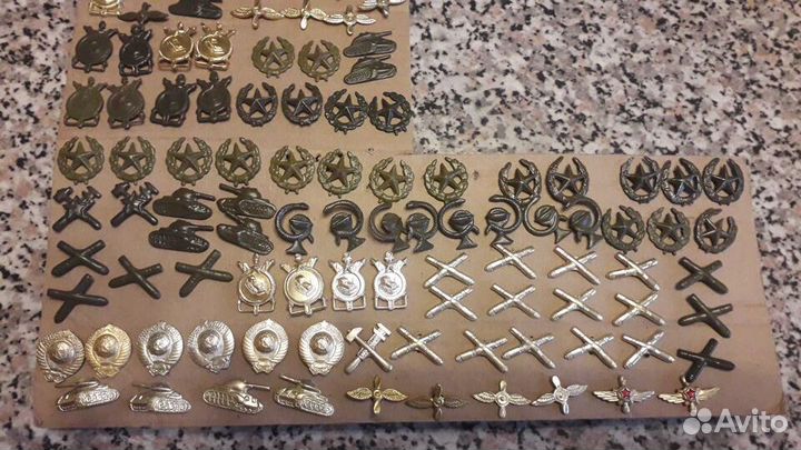 Эмблемы петличные обр. 1943-1955-1958-1970