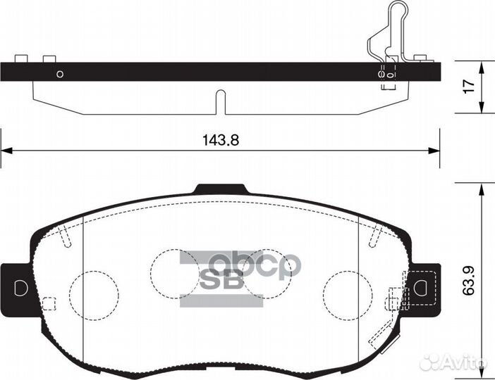 SP1386 колодки дисковые передние Toyota Lexus