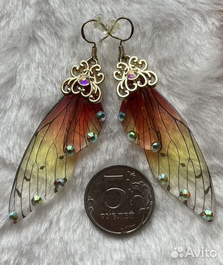 Серьги, заколки и брошка