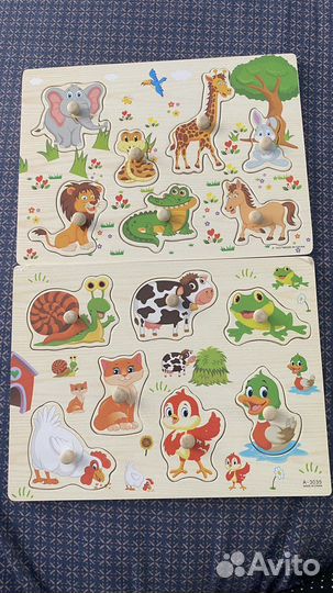 Развивающие деревянные игрушки. Игра-вкладыш