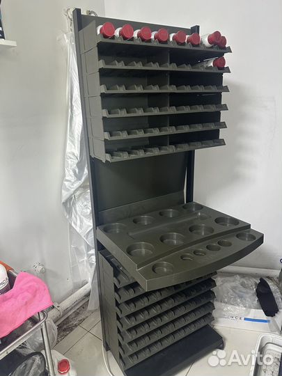 Тележка парикмахерская с хранением краски