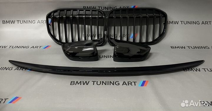 Комплект решетка зеркала спойлер bmw 7 g11 g12 lci