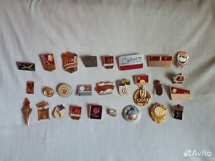 Набор значков разной тематики СССР