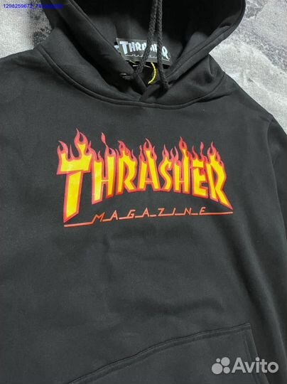 Худи Trasher Flame чёрное (Арт.55076)