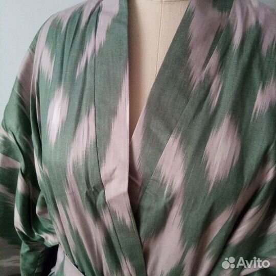 Кимоно из иката. Узбекский чапан. Бохо пальто