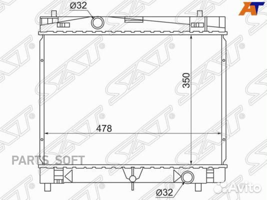 Радиатор охлаждения Тойота Ярис 05- MT/CVT