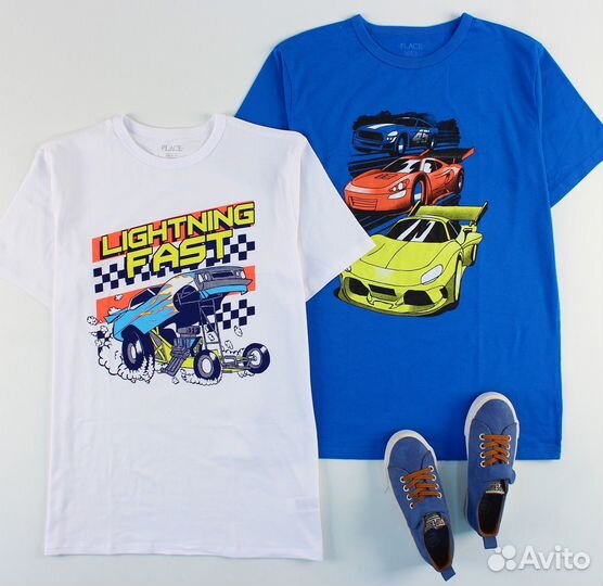 Комплект футболок 3 шт чилдренсплейс. Тачки