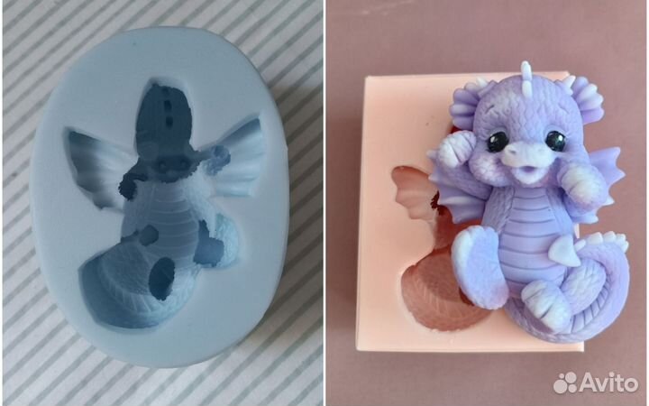 Силиконовые формы для мыла и гипса/ дракон