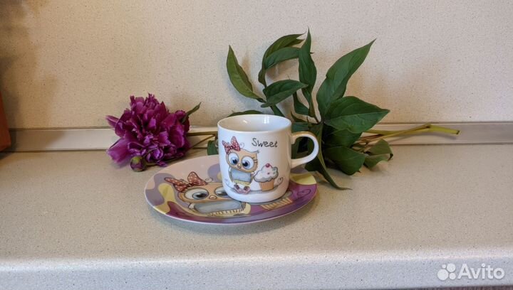 Чашка и тарелка детские