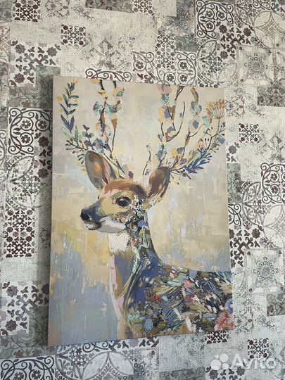 Постер(картина) икеа пьеттерид Разноцветный олень