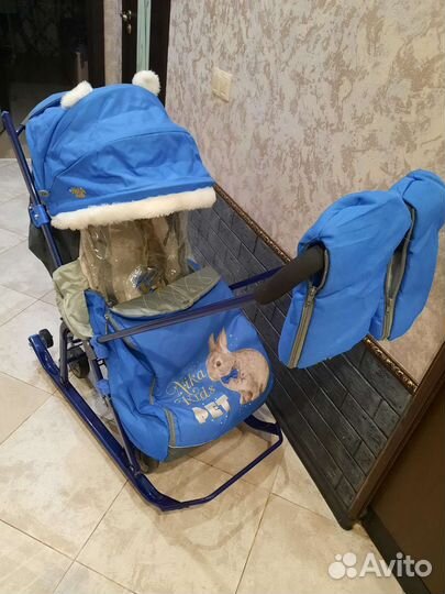 Детские санки коляска nika 7-2