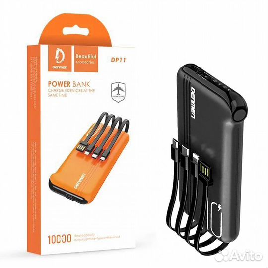 Powerbank 10000 мАч Vdenmenv DP11, 1 USB, 2.1A, 8