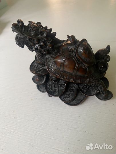Дракон черепаха статуэтка фэн шуй