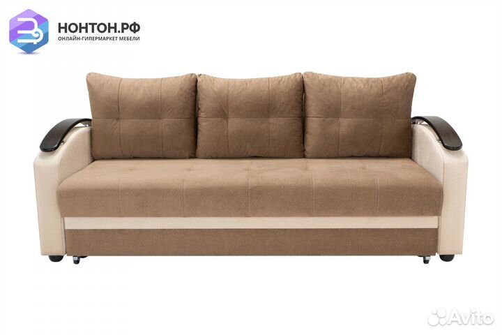 Диван еврокнижка София светло-коричневый