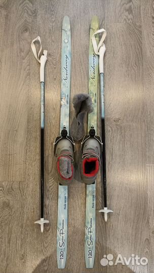 Лыжи детские 120см с ботинками