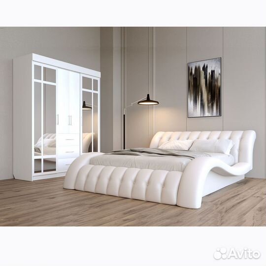 Спальный гарнитур Волна с матрасом в комплекте